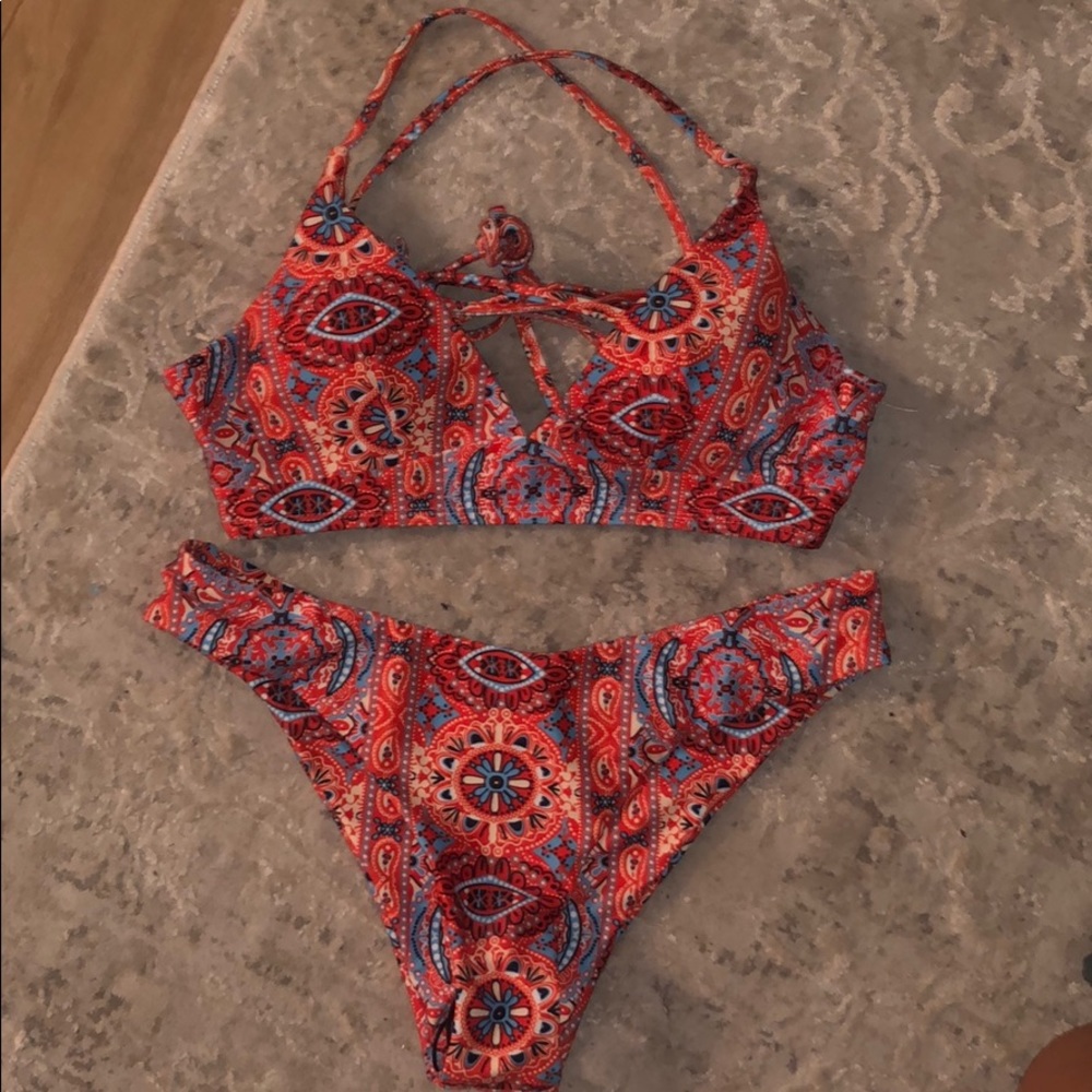 Size medium tribal print bikini